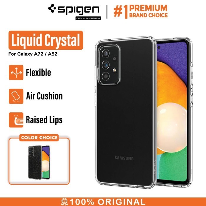 Case Samsung Galaxy A52 / A72 Spigen Liquid Crystal TPU Clear Casing - A72, Clear