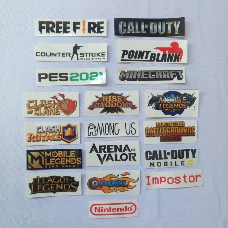 tomonimart Stiker Game - Pack 19 Stiker -  Stiker HP / Free Fire / PUBG / Mobile Legend ||