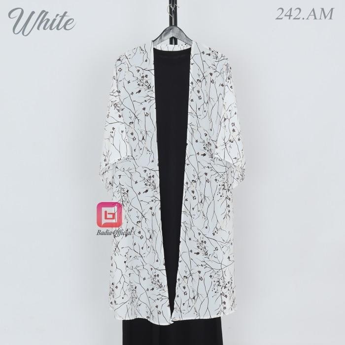 BISA COD - CARDIGAN OUTER MONALISA LENGAN PANJANG MOTIF BUNGA OUTWEAR MUSLIMAH
