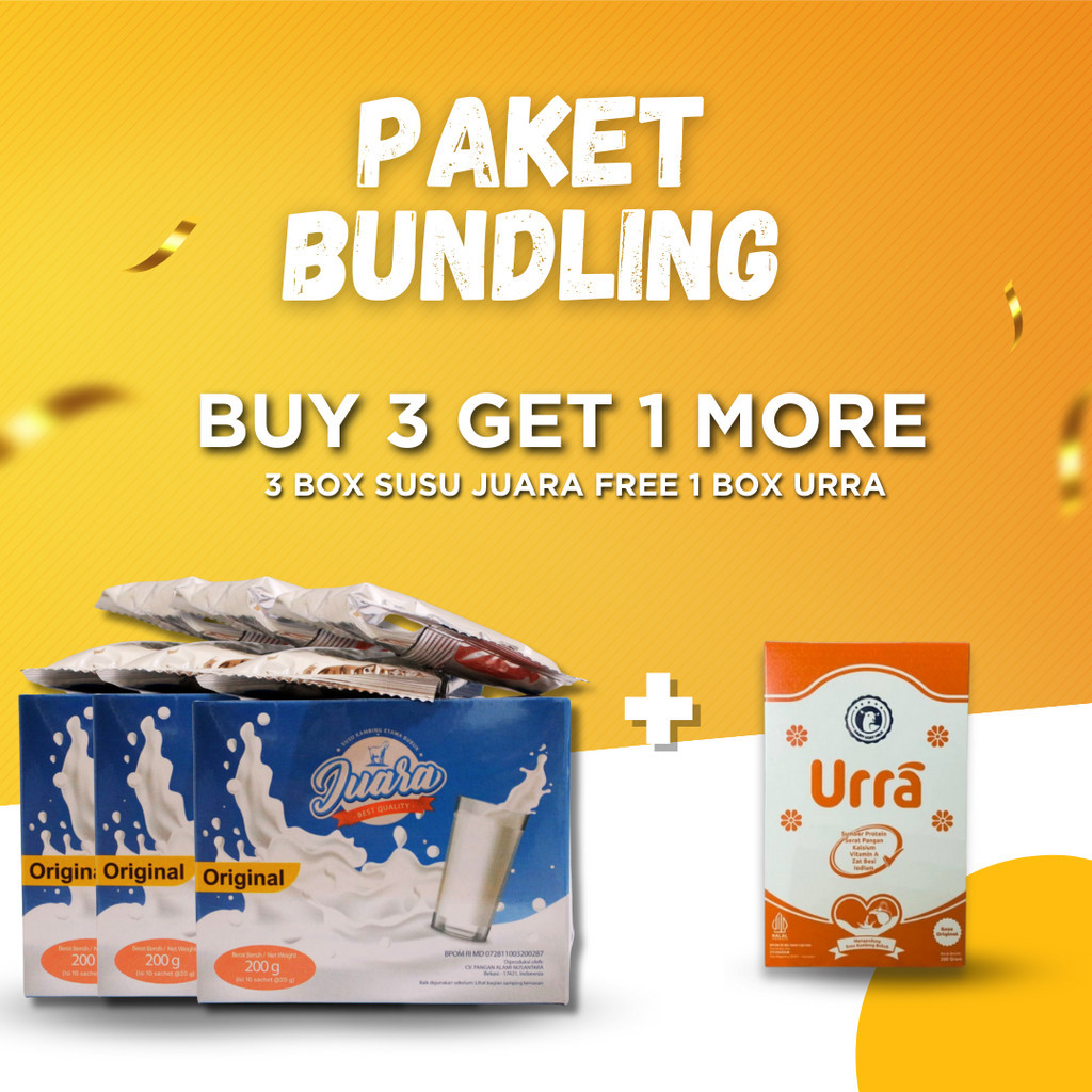 

[Paket Bundling] Susu Juara 3 Box dan Susu Saneen Urra 1 Box, Susu Penambah Tinggi dan Berat Badan