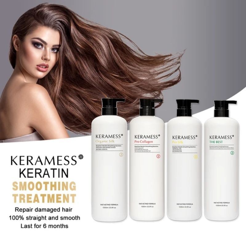 KERAMESS Keratin smoothing 1000 ml memperbaiki rambut rusak