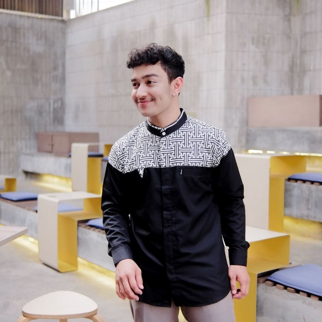 Baju Koko Dewasa Terbaru 2024 Atasan Cowok Rabbani Suami Idul Fitri Kemeja Kurta Kekinian Kokoh Puti