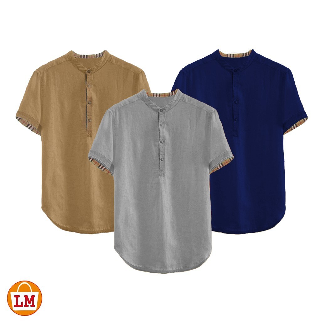 Baju Koko Dewasa Terbaru 2024 Kemko Pendek Couple Ayah Remaja Muslim Jumbo Turki Kemeja Kurta Kekini