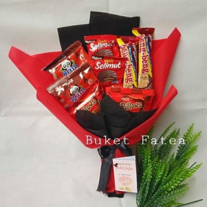 

Model baru - Buket B17 buket jajan bucket snack hampers - Cokelat ~