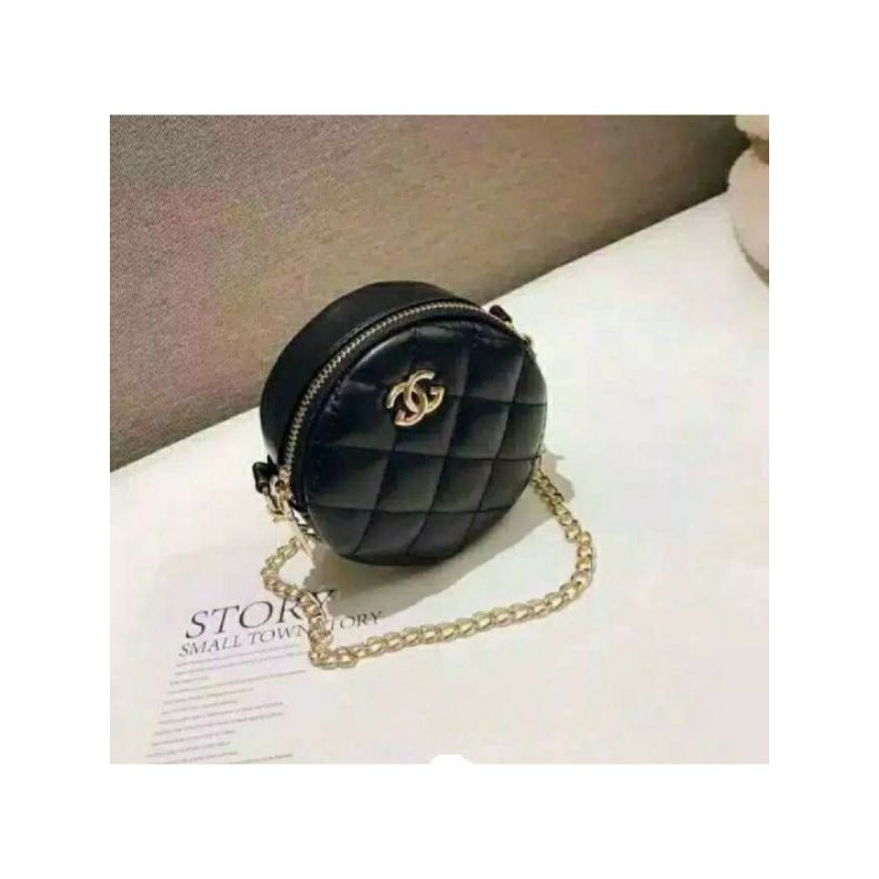 Tas Bulat Slempang (Bordil) Tas Wanita Trendy Kekinian Terbaru TAS SLEMPANG BORDIL WANITA KEKINIAN M