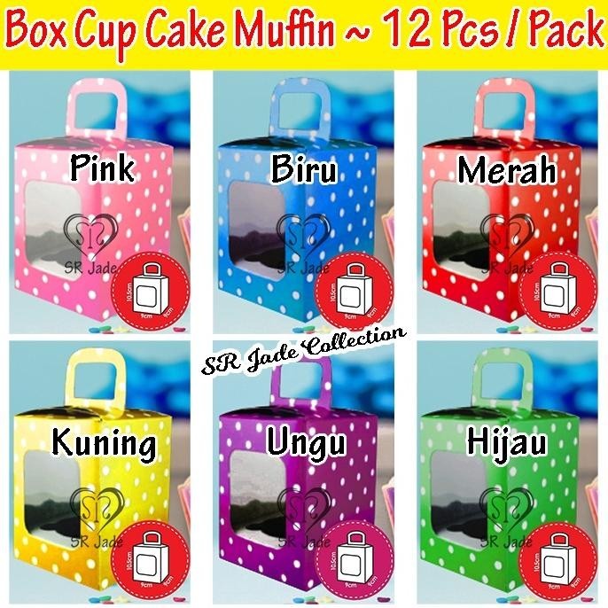 

Diskon Ganda" [12 Pcs] Box Muffin Cup Cake Polkadot Isi 1 Kue Muffin 12 Kotak / Pack Dus Kardus Tatakan CupCake ||