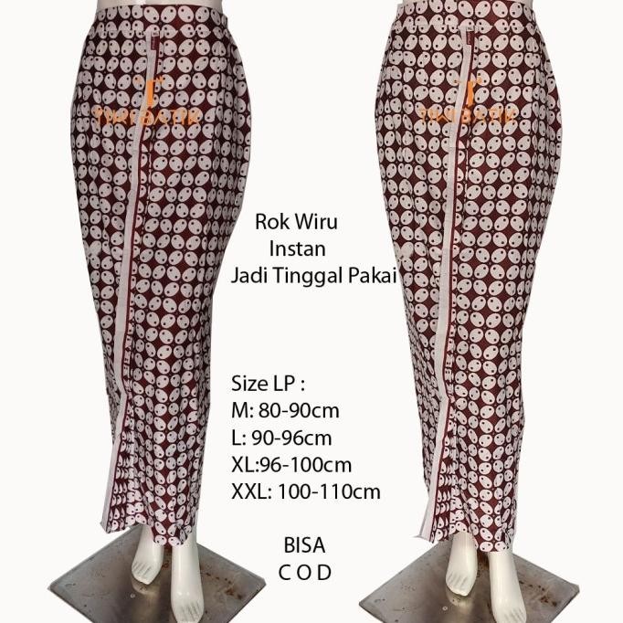 Promo - Rok Jarik Wiru Wanita Batik Bawahan Kebaya Motif Kawung Jogja - S 