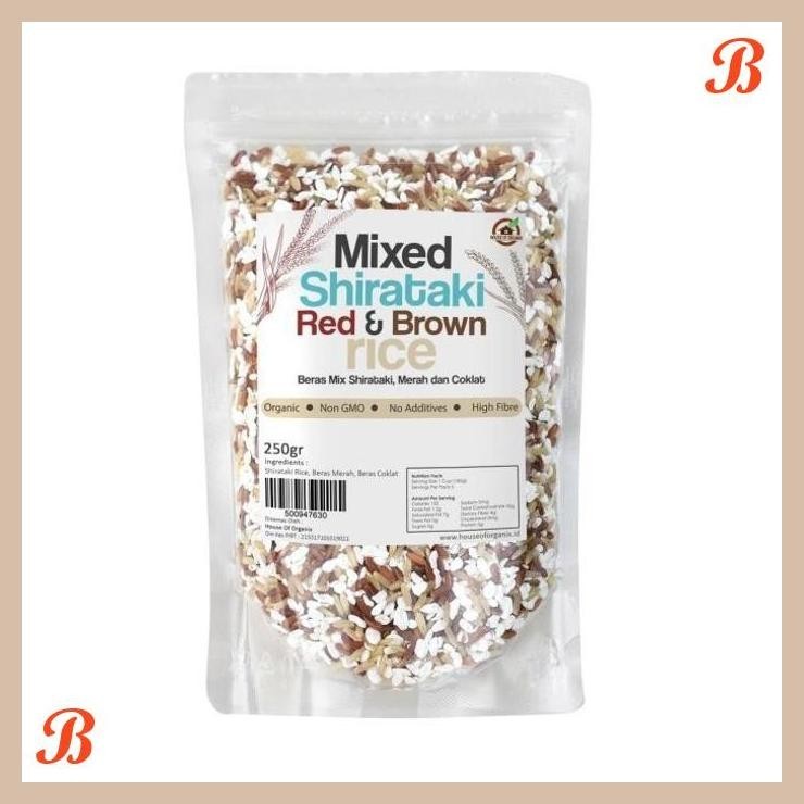 

| HOF | HOUSE OF ORGANIX MIXED SHIRATAKI RED AND BROWN RICE 250 GR
