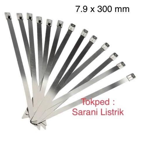 

Stainless Cable Ties - Kabel Tis Stainless 7.9 X 300 Mm - 100Pcs Kualitas Premium