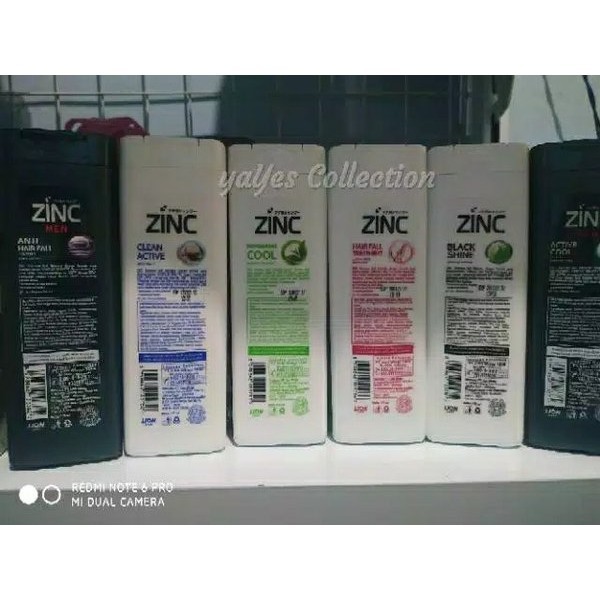 Shampoo zinc men 170 ml botol sampo rambut anti hair fall treatment zink clean cool black shine man