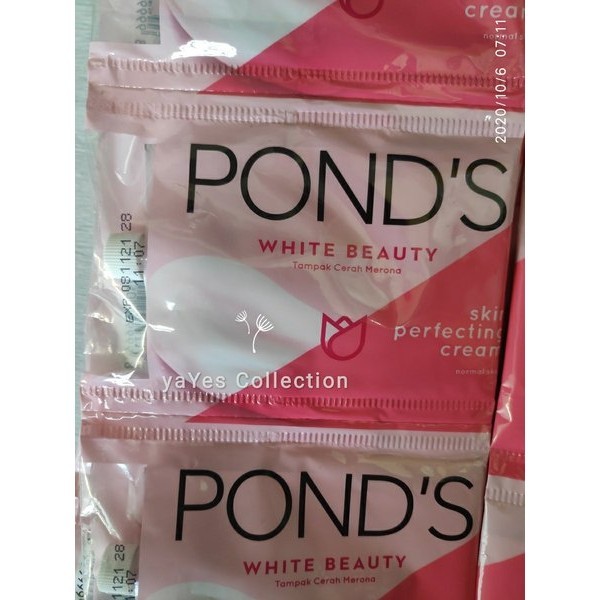 Ponds White beauty 7.9 g cream pelembab pencerah wajah bintik hitam noda pond sachet rencengan ecer