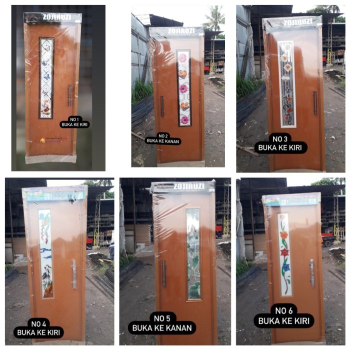Terlaris Pintu Kamar Mandi Coklat Jati Motif / Pintu Plastik PVC
