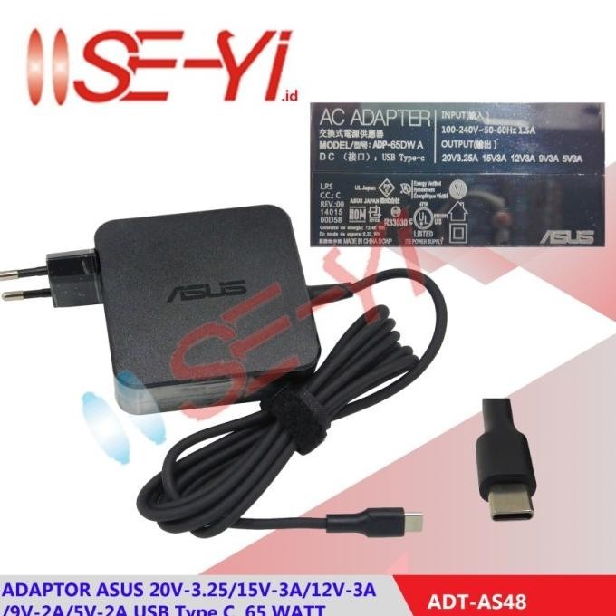 Adaptor Charger Asus 65Watt Type C (As48)