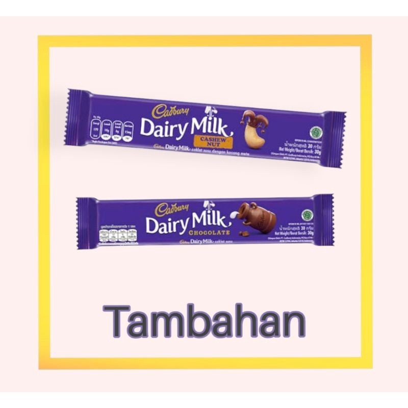 

CR5 TAMBAHAN KADO HAMPERS GIFT VALENTIN VALENTINE ULANG TAHUN WISUDA COKLAT COKELAT CADBURRY DIARY