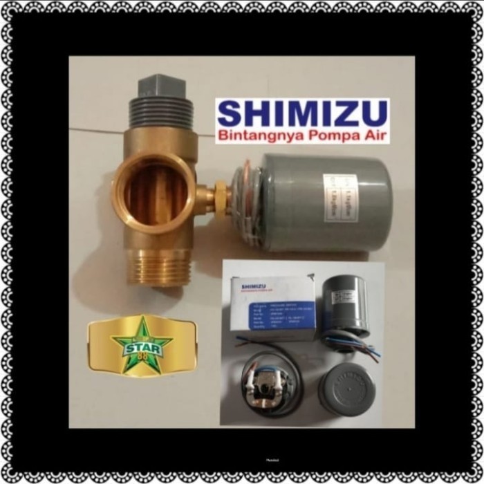 Tabung besi + Otomatis pompa air semi jet pump ps 108 bit 100 shimizu
