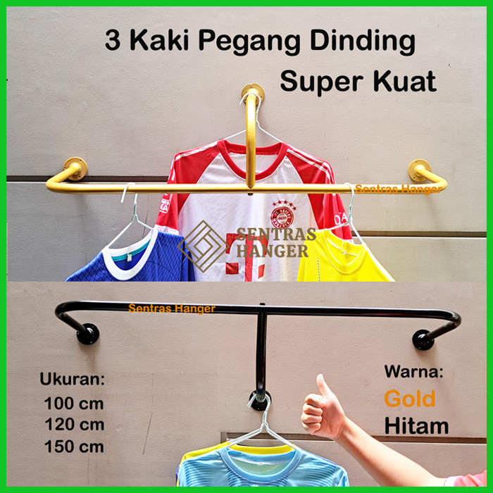 Gantungan Baju Besi Kaki 3 / Gantungan Baju Besi