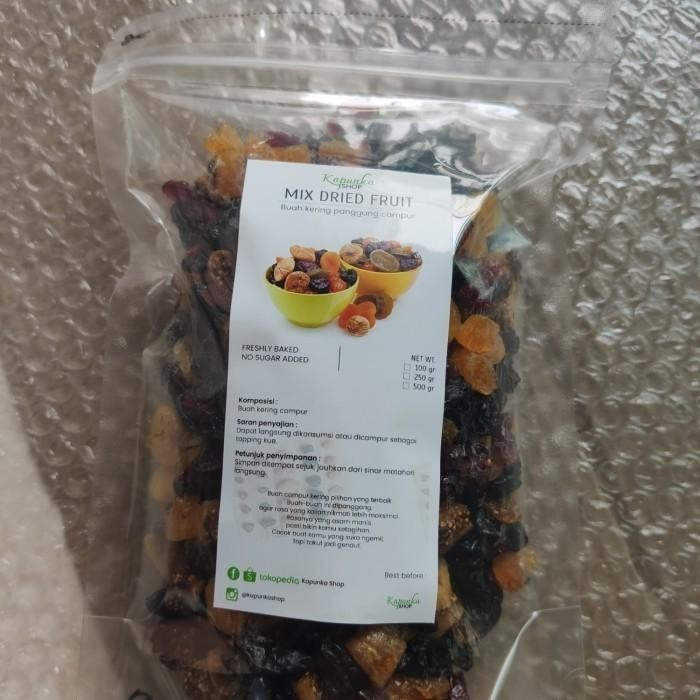 

TERBAIK! DRIED FRUIT MIX 500GR (BUAH KERING) FIG APRICOT PLUM RAISIN CRANBERRY
