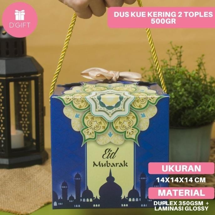 

Dus Kue Kering Lebaran Box Kue Kering Idul Fitri 2 Toples 500gr