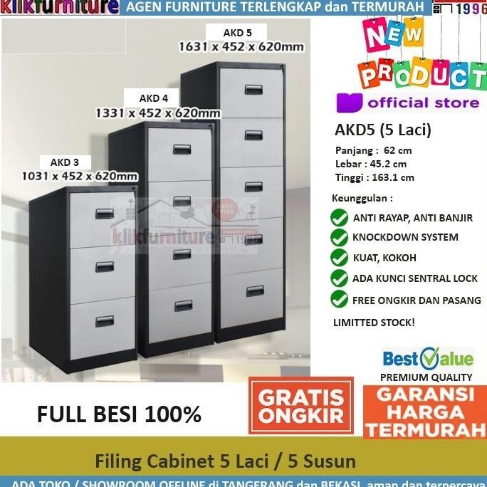 

Filing Cabinet Besi 5 Susun 5 Laci Akd5 Limited Edition