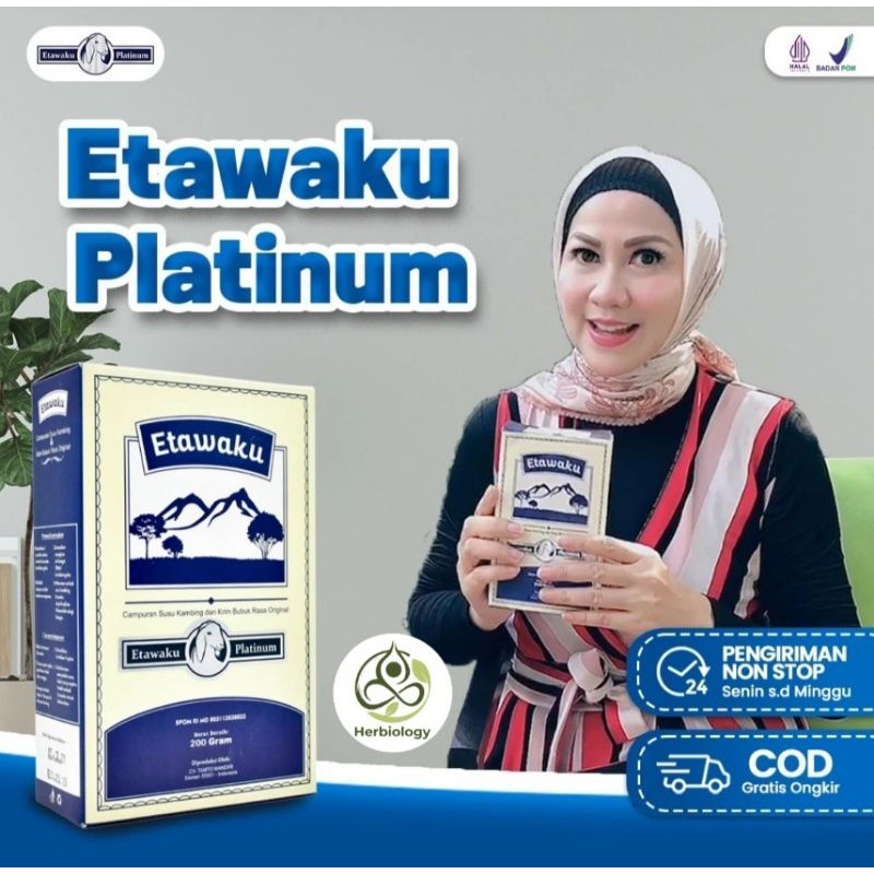 

Etawaku Platinum Susu Kambing Etawa & Krimer Nabati Original No 1 Di Indonesia Yang Mampu Mengatasi Nyeri Sendi Dan Sesak Nafas 1 Box Isi 200gr