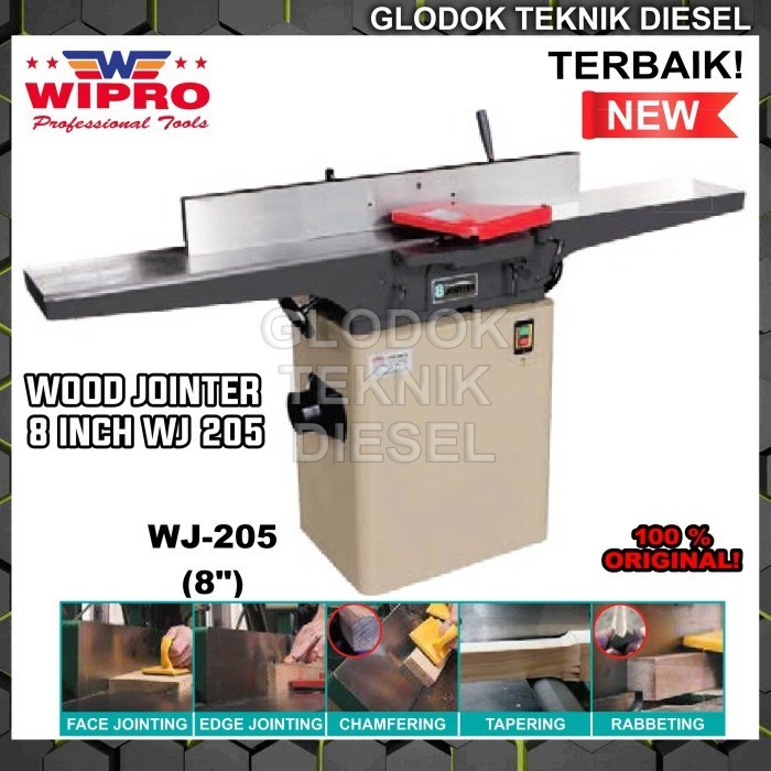 Wipro Mesin Jointer 8 Inch Wood Joining Alat Penghalus Kayu WJ 205 ORI