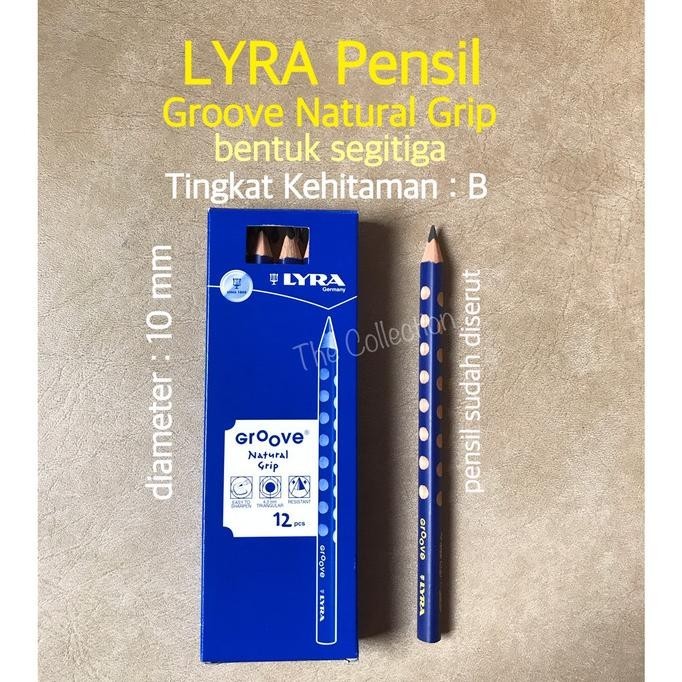 

Terjangkau ATK0664LR 10mm BIG Type B Pensil Lyra Graphite Pencil Groove Segitiga