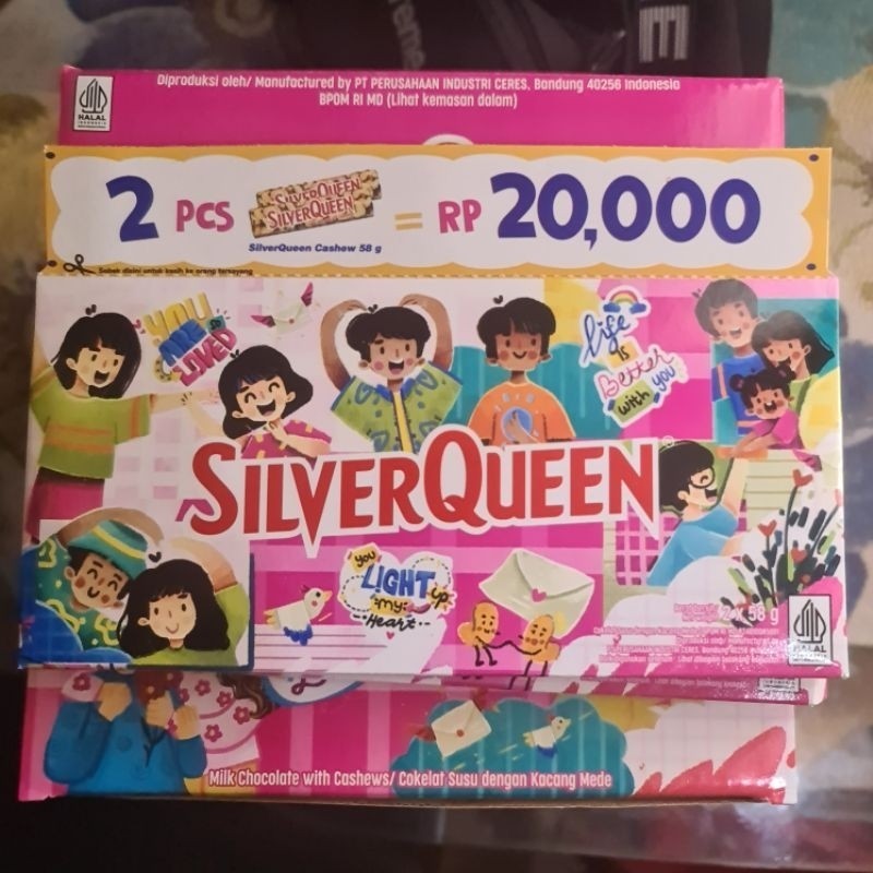 

L37 COKLAT SILVERQUEEN MEDE EDISI VALENTINE 2 X 58GR VKK