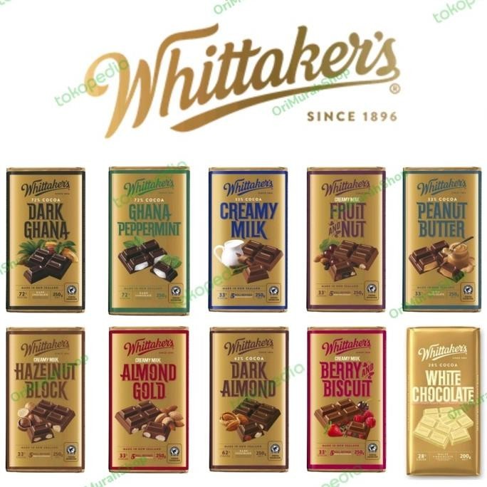 

Best Sales Coklat Whittakers Dark Ghana Milk Nut Almond Hazelnut Chocolate Import Terbaik