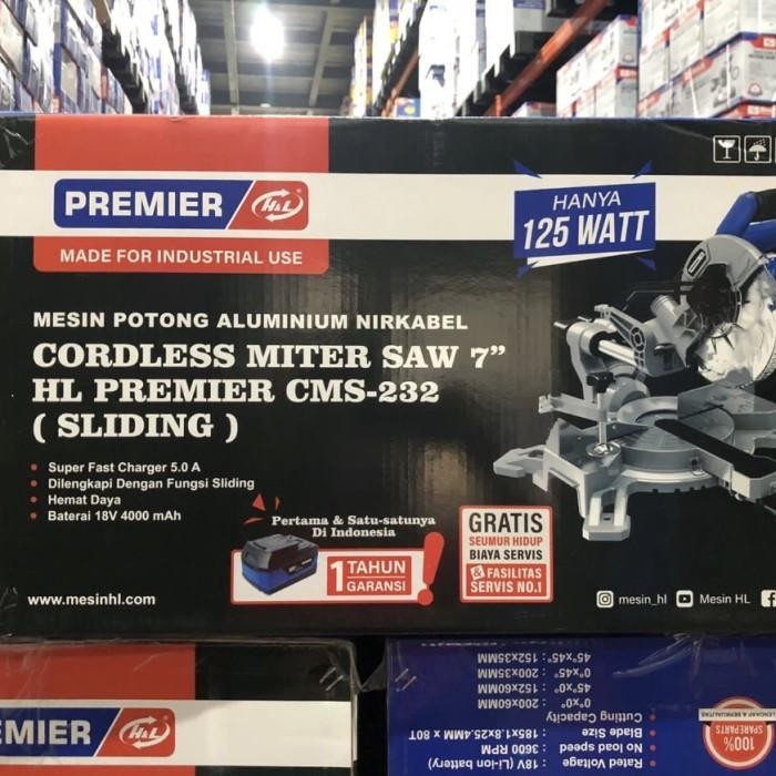Cordless Miter saw HL 232 Mitersaw baterai 7 inchi Berkualitas