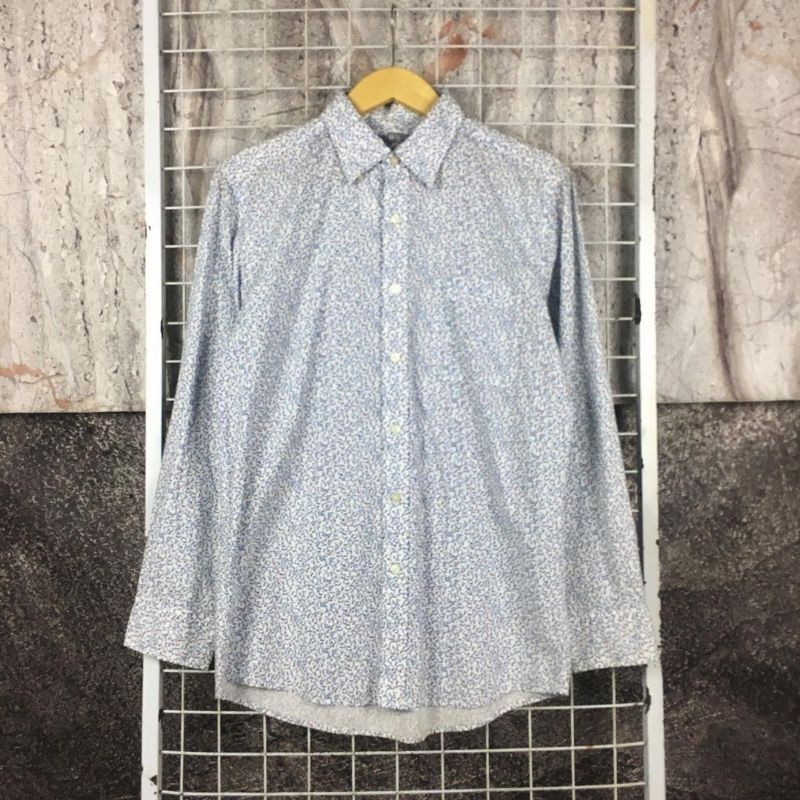 Kemeja Lengan Panjang Pria Motif Original Uniqlo . SDA 02189 Second Bekas Preloved