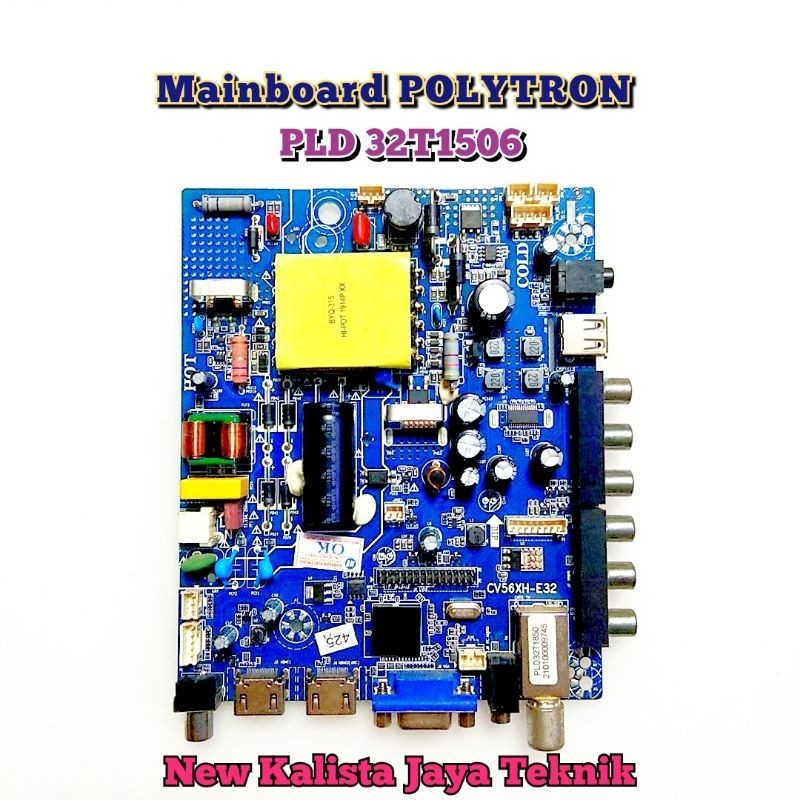 MAINBOARD TV POLYTRON PLD 32T1506E ORIGINAL CV56XH-E32 MB 32T1506 MOTHERBOARD TV PLD32T1506E MB POLY