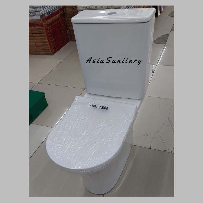 Kloset Volk 088A Putih Rimless As 25Cm Soft Close Seat Cover