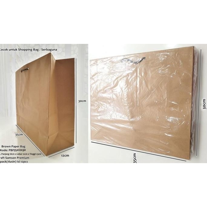 

Kekinian Shopping Paper Serbaguna uk35x12x30 Tas Kertas GoodieBag Paperbag Pack - Cokelat, 1 pack .,