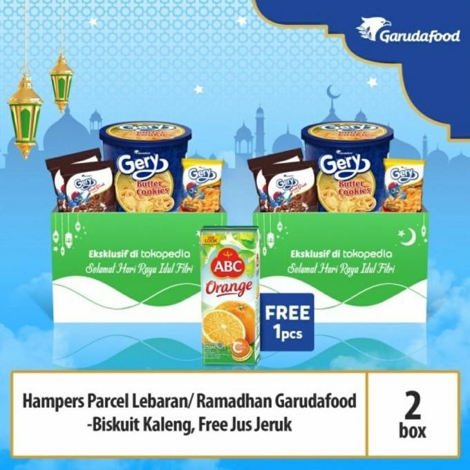 

Parcel Lebaran Garudafood 2 Box - Biskuit Toples Free Juice Jeruk Pengiriman Cepat