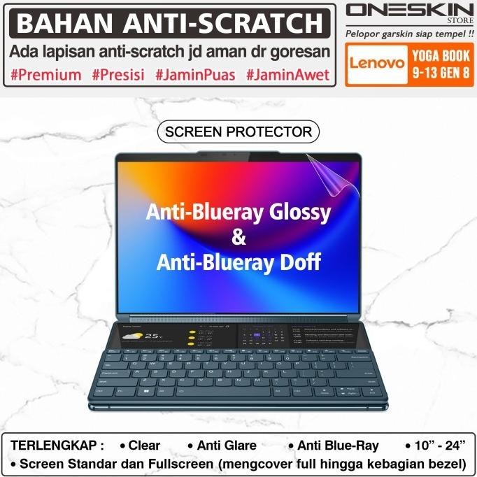 New - Pelindung Screen Protector Lenovo Yoga Book 9 9i-13 13IRU8 Gen 8 Doff - Cover ,.