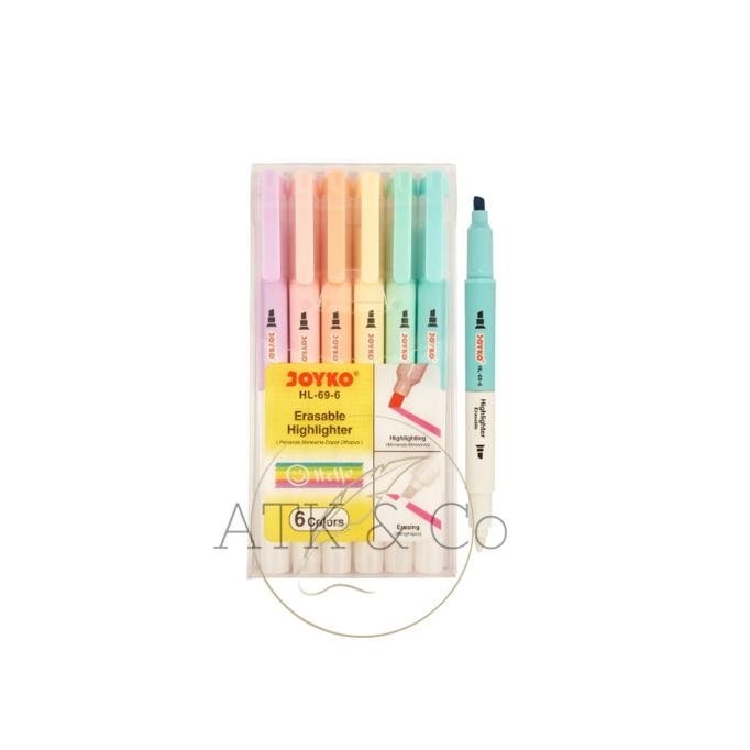 

Terbaru! Erasable Highlighter Pastel Set - Penanda Dapat Dihapus Joyko HL-69-6 ,.