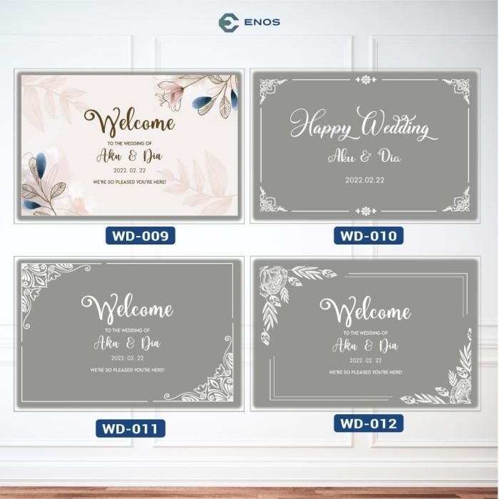 Dekorasi Lamaran Acrylic Welcome Wedding Sign Welcome Board