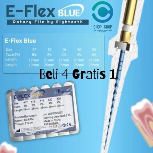 Original E-Flex Blue Rotary File Eflex Blue Eflex Endodontic Protaper