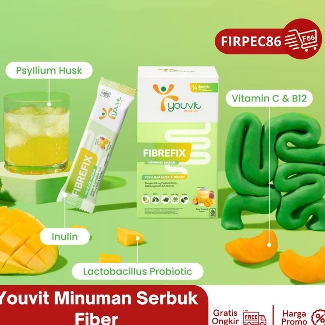 Youvit FibreFix Drink untuk Berat Badan Sehat 14 Hari