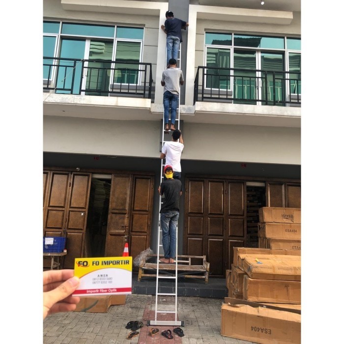 Tangga Multipurpose 3.7 Meter Tangga Lipat Tangga Alumunium Amg