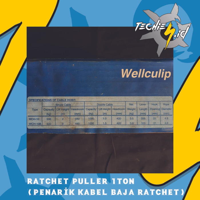 Ratcher Puller 1Ton (Penarik Kabel Baja Ratchet) Wch-10
