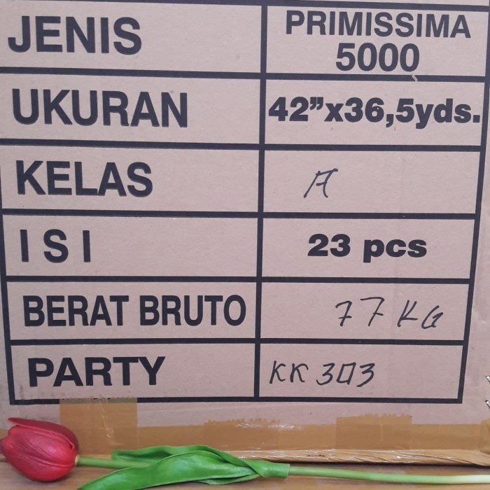 Naenggo Kain Mori Putih Primissima Tari Kupu Tiga Bendera