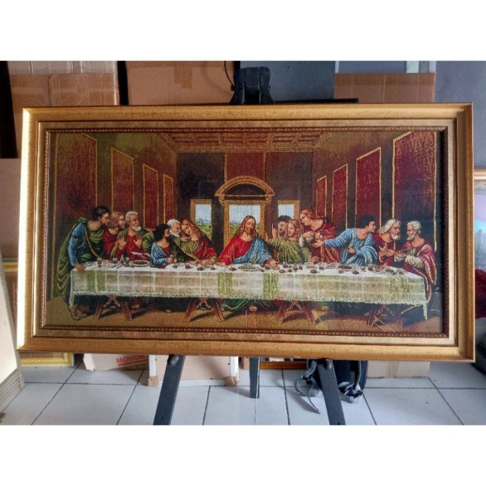 Naenggo Bingkai Perjamuan Kudus Kain Tenun Berkualitas Terbaik Dan