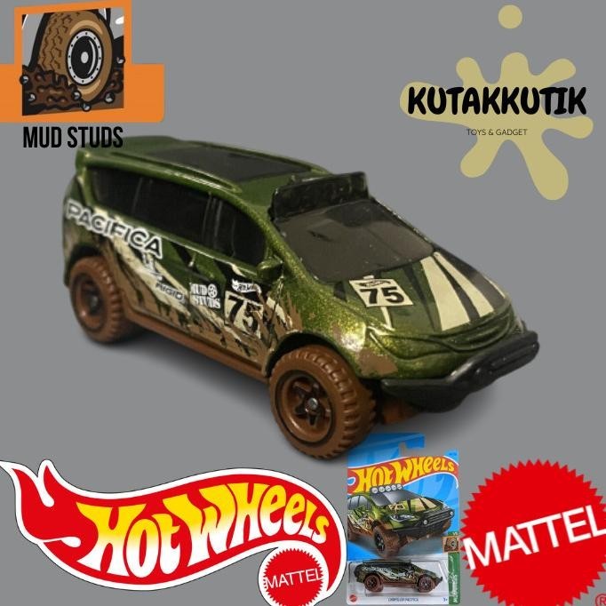 Hot Wheels Mobil Chrysler Pacifica Hijau No 75 Lot K 2023 Mud Studs