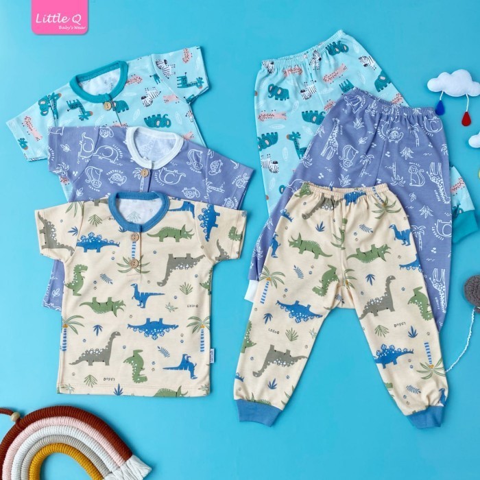 Set Baju Bayi Laki-Laki Little Q 4-48 Bulan