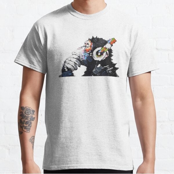 Baju Kaos Banksy Funky Monkey DJ