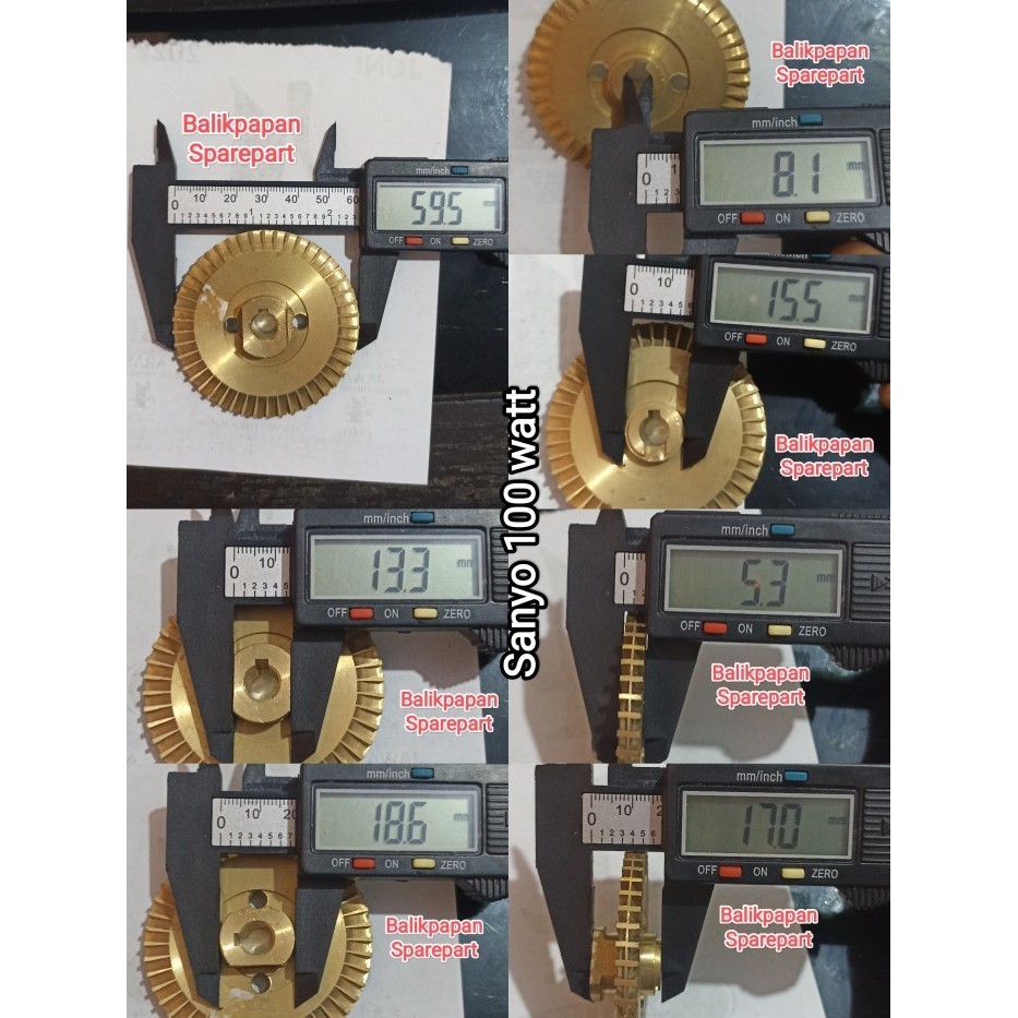 ~~~] Impeller kipas kuningan Pompa Air Sanyo Shimizu Panasonic Wasser dl