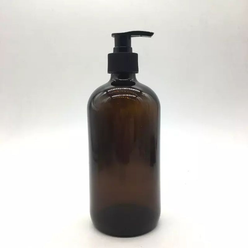 Botol Pump Kaca 250ml / 500ml/ 1000ml Amber/Bening