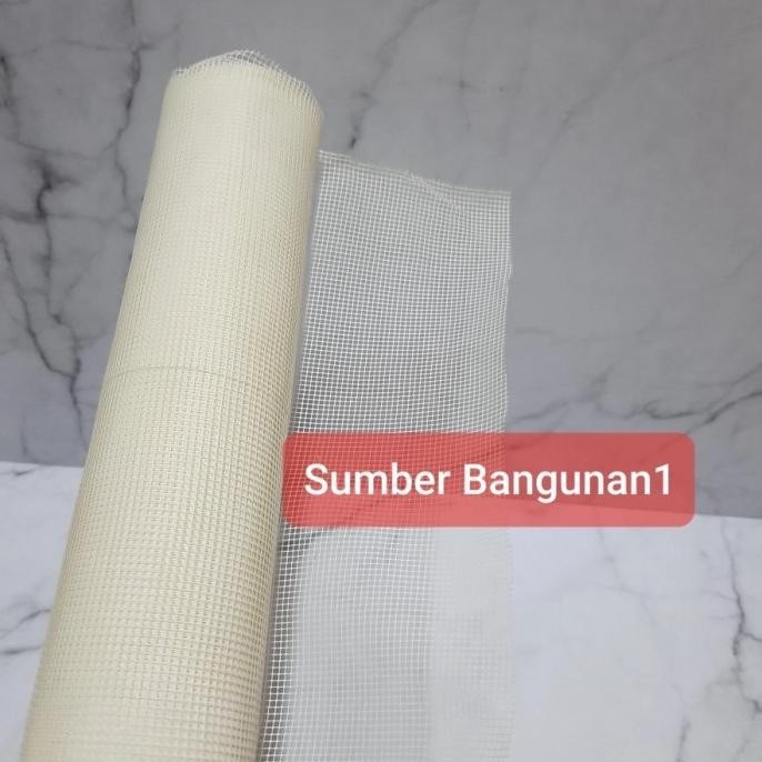 Strimin Kasa Kawat Nyamuk Plastik Pintu Jendela Meteran Warna Putih