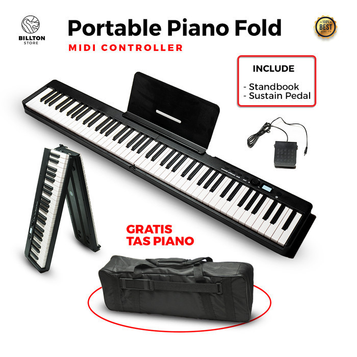 NEW Keyboard Piano Lipat 88 Keys Foldable Portable Piano Midi Controller